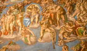 Sistine Chapel painting in Vatican City