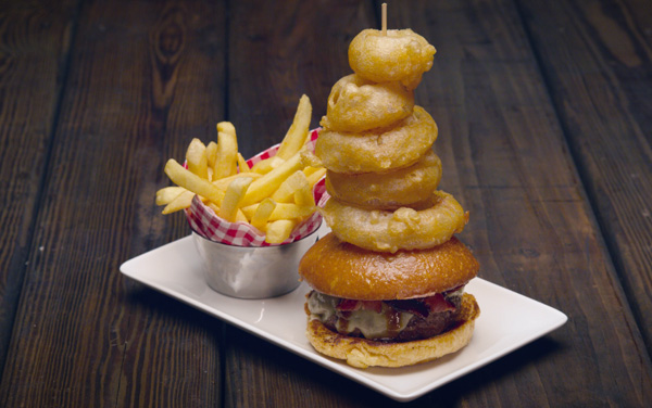 A burger from Mast Grill on Celebrity Ascent