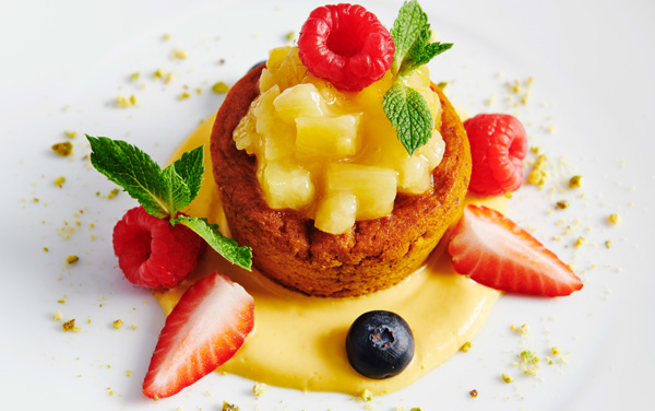 A gourmet dessert from Windstar