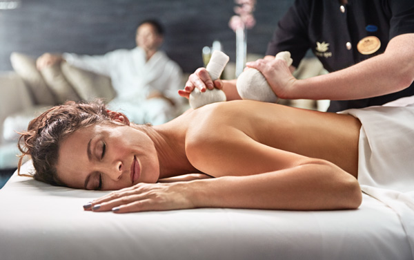 Guest getting a massage on Star Princess