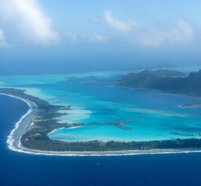 White sand beach in Papeete, Tahiti