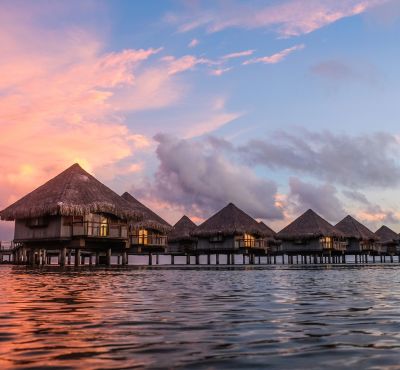 Bungalows in Papeete, Tahiti