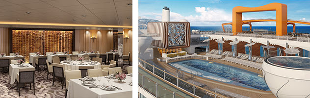 Dining and Pool Deck on Celebrity Edge