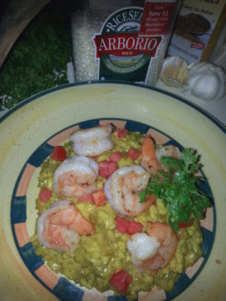 Curried Coconut Risotto with Shrimp