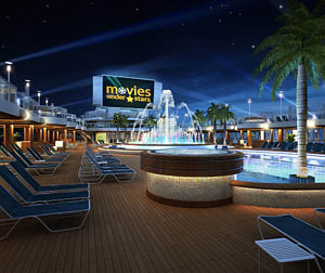 Movies Under the Stars Rendering of the Royal Princess, courtesy of Princess Cruises Royal Princess new ship