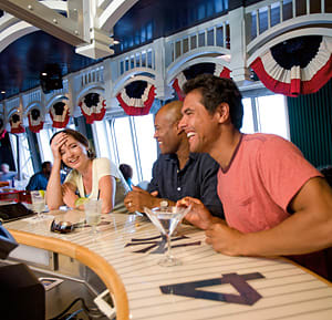 Enjoying a drink on a Carnival Cruise