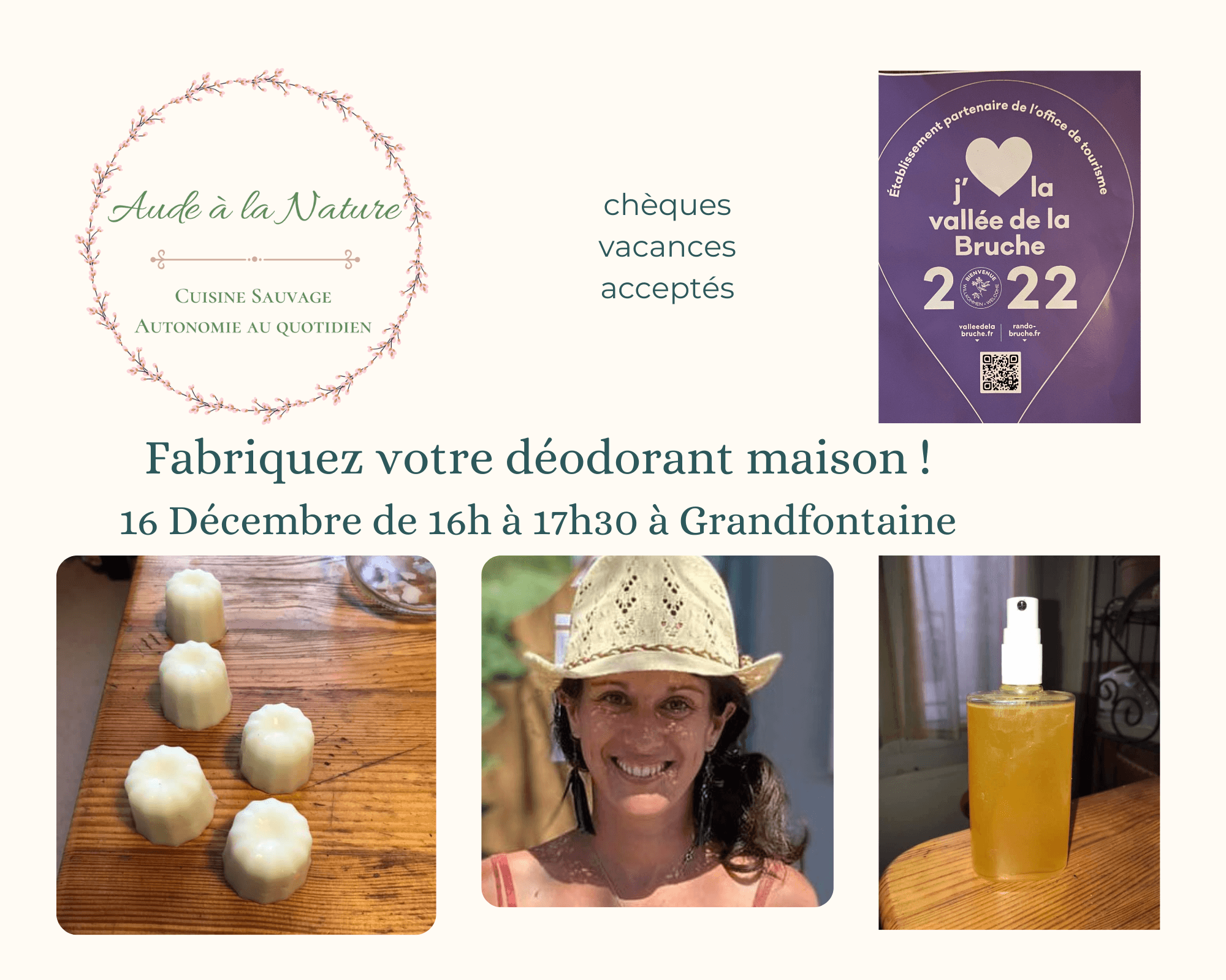 Atelier fabrication d'un déodorant solide maison