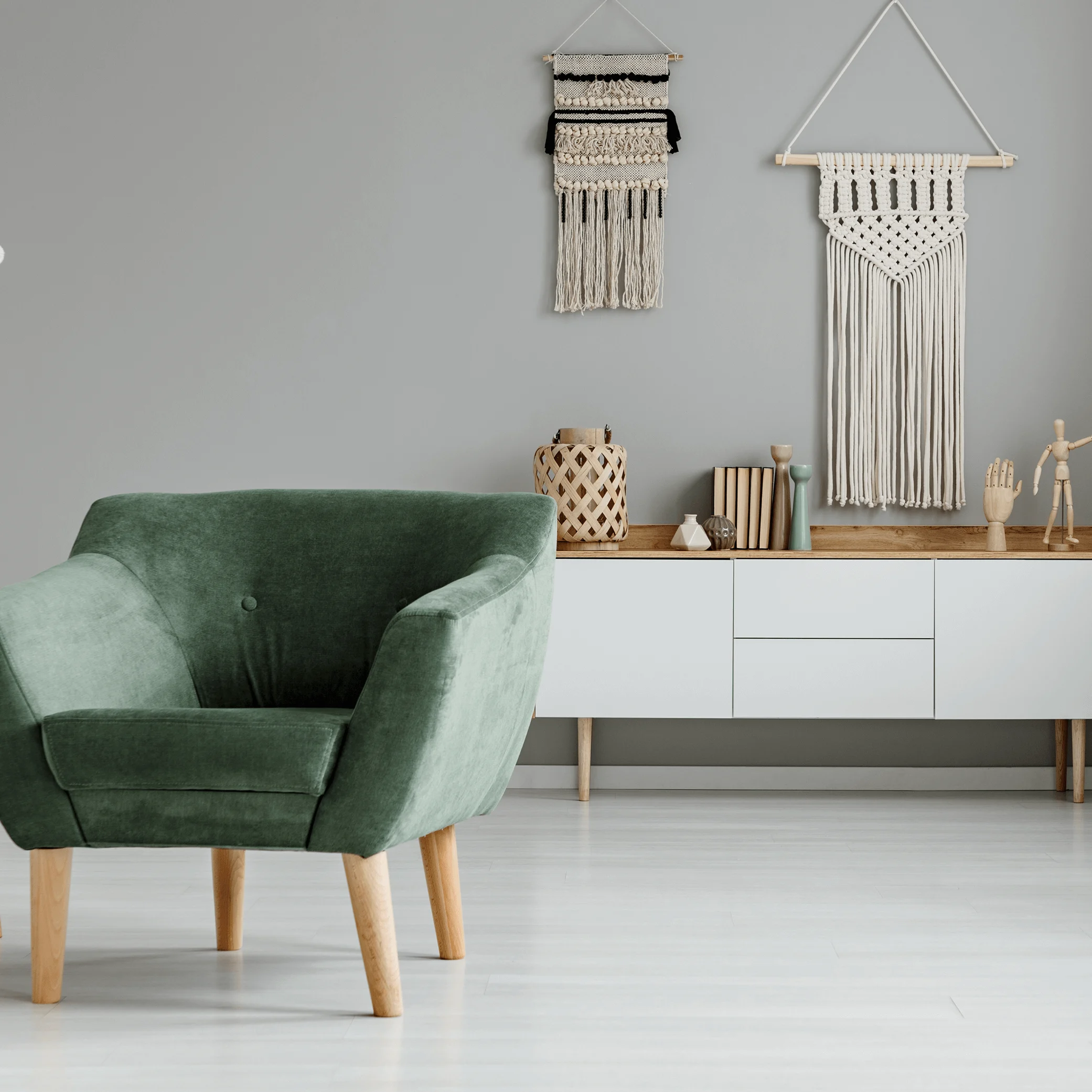 Green Velvet Armchair