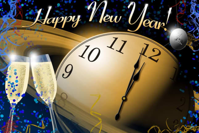 Happy new year 2024 clock