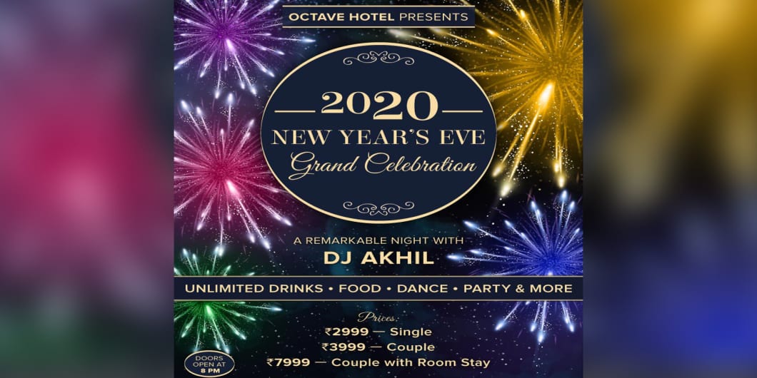 2020 New Year Eve Grand Celebration at Octave at Octave Hotel &amp; Spa in Bangalore - HighApe