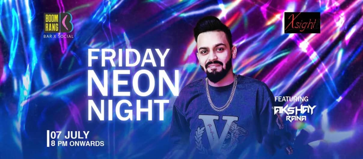 Neon Friday Night at BOOMRANG BarXsocial in Bangalore HighApe