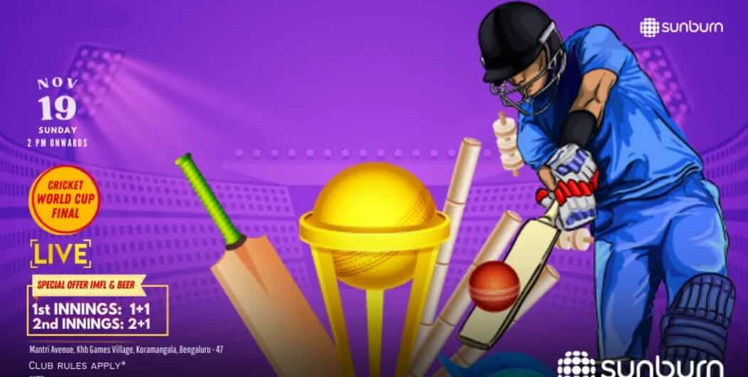 Cricket World Cup Final ICC Screening Sunburn Union at Sunburn Union