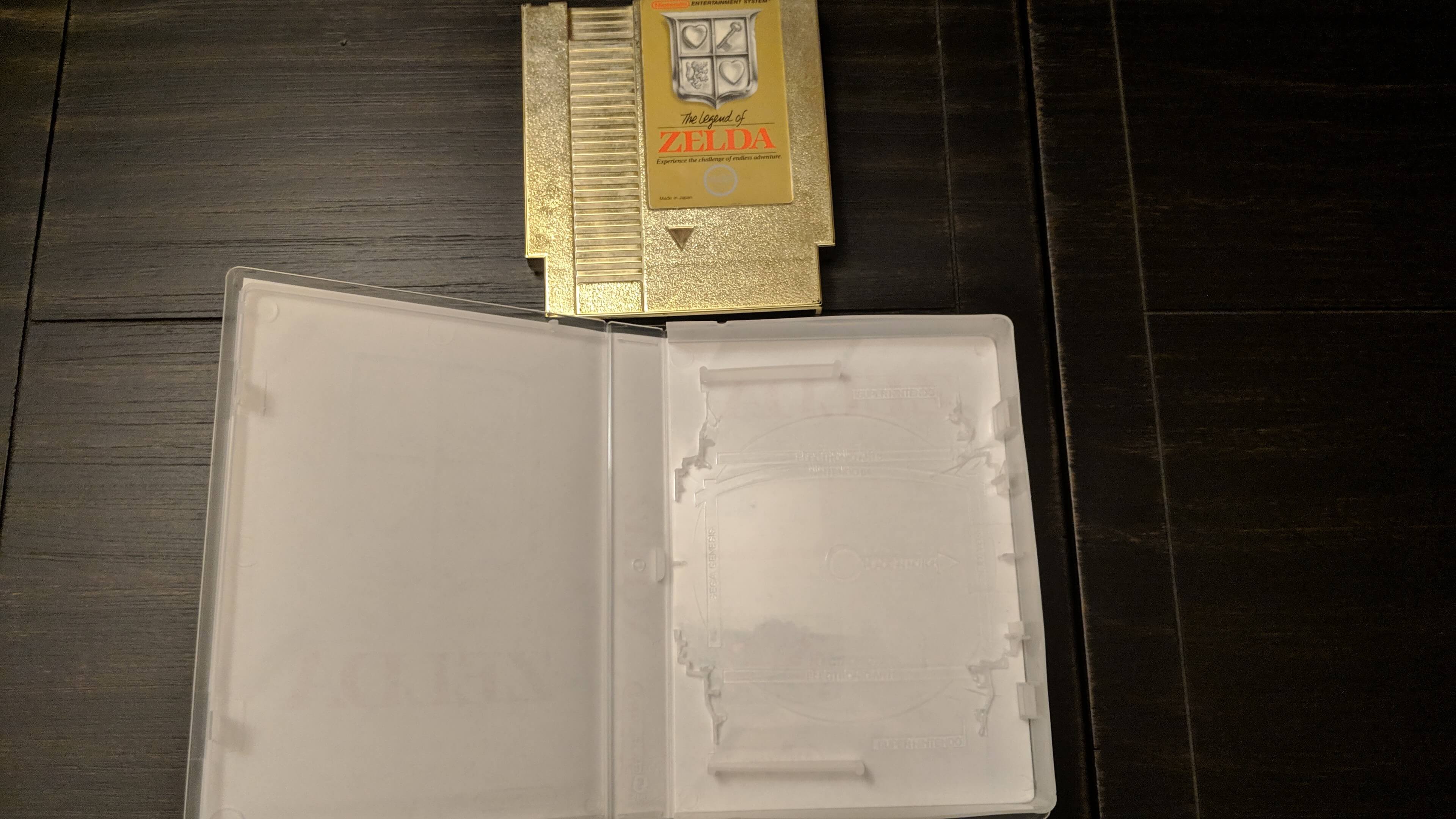 universal game case modified to hold a NES cartridge