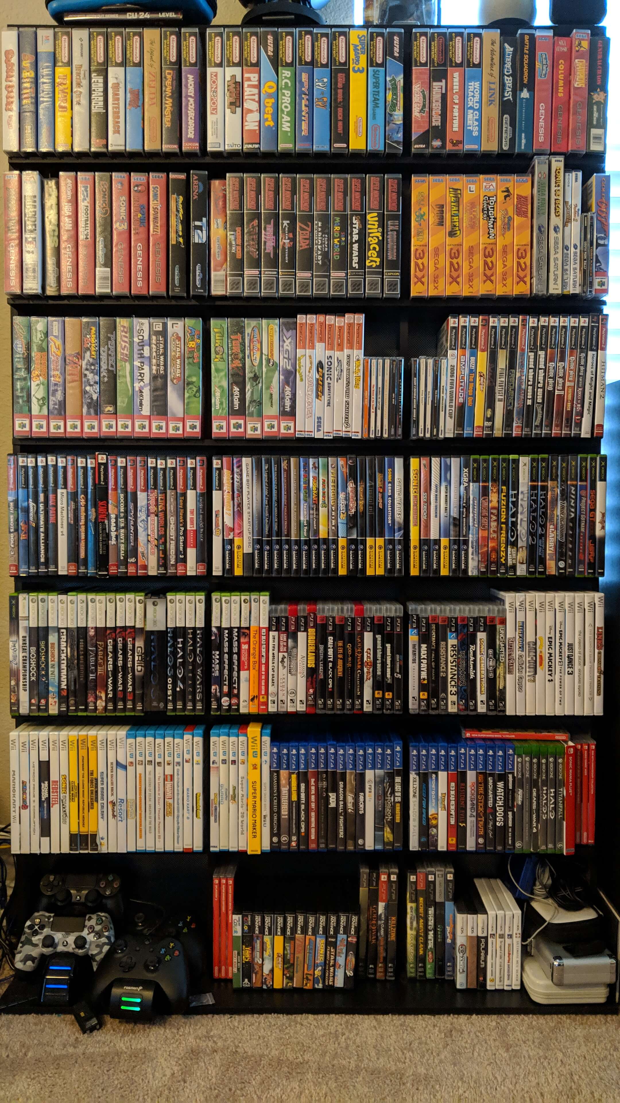 image of Joey Gauthier’s game collection circa March 2019