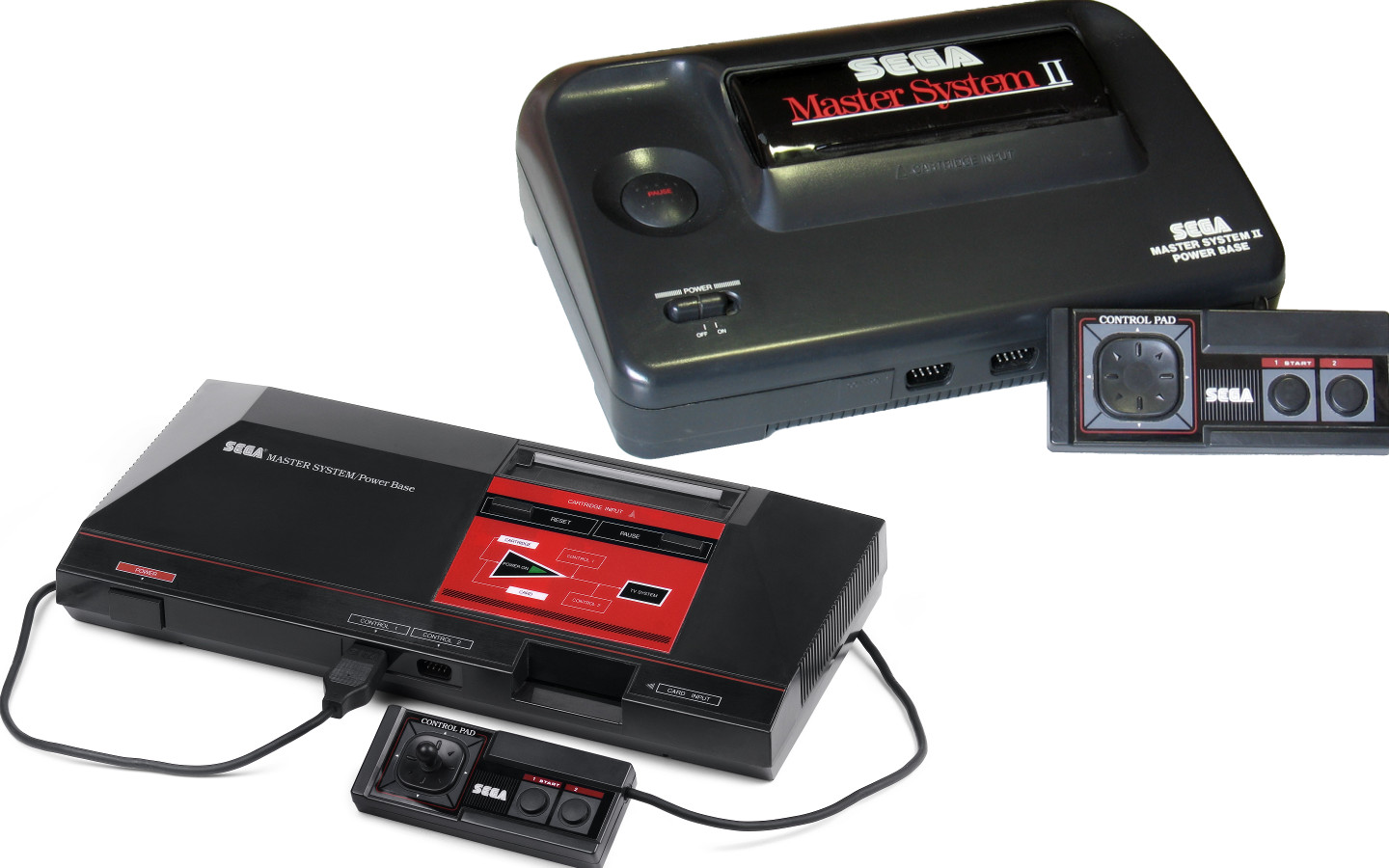 image of a Sega Master III and Sega Master System Mark II