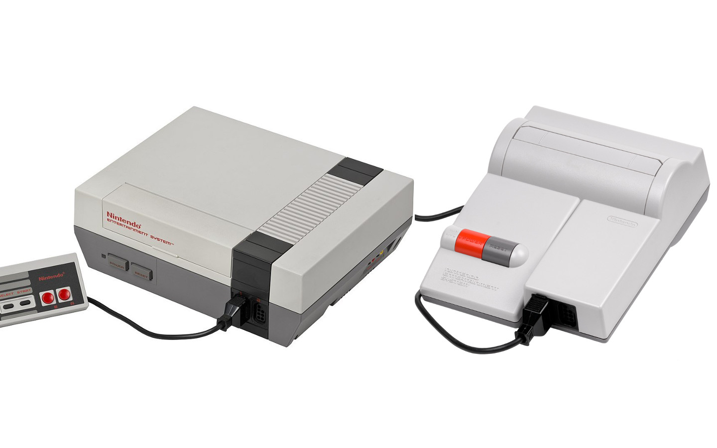 image of the front loader and top loader NES consoles