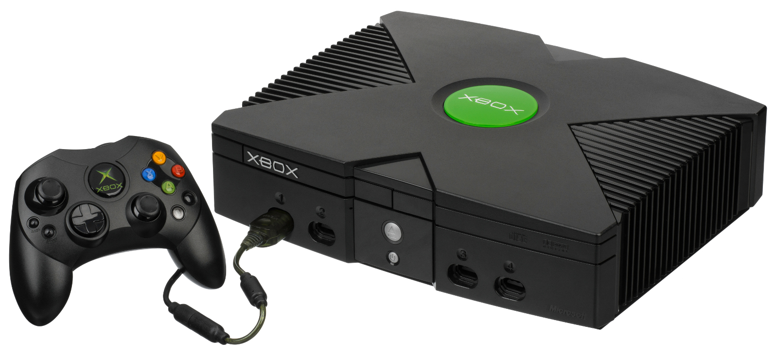 image of an original Microsoft Xbox and controller