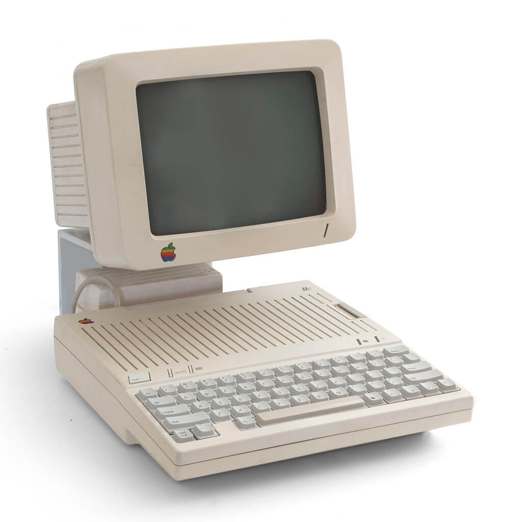 image of an Apple IIC computer and monitor
