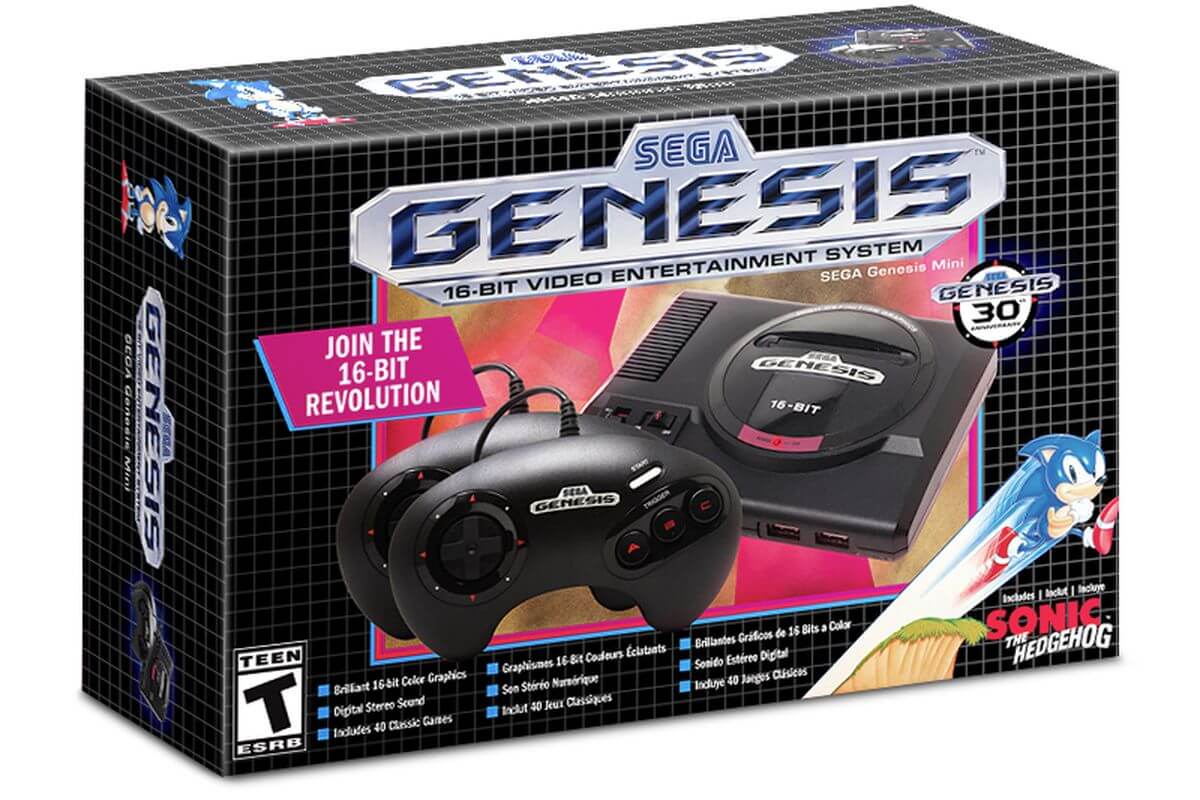 Sega Genesis Mini in retail packaging