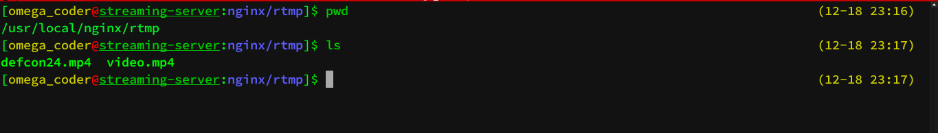 RTMP VoD directory setup