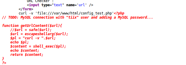 Page source of config_test.php