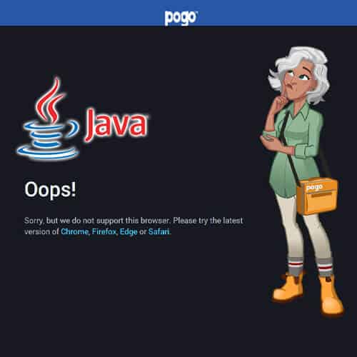 pogo games java error