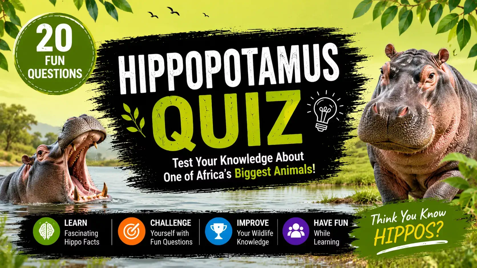 Hippopotamus Quiz | Animal Quiz Hippopotamus Quiz | Animal Quiz