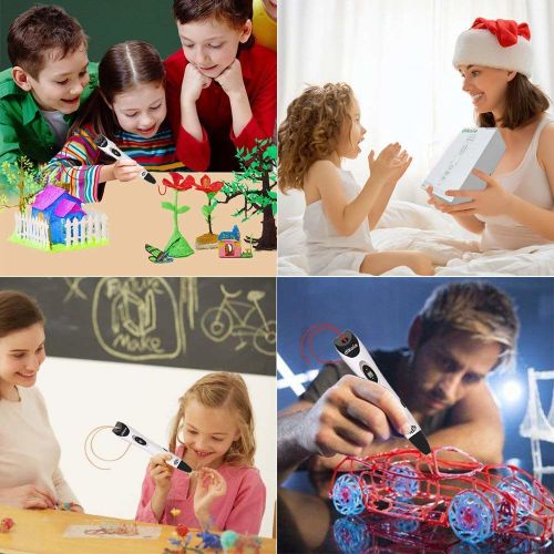Best Christmas Birthday Gift fo 3D Printing Pen for Kids Adults with 120ft PLA Filament Refills 3D Art Drawing Printer Pens with LCD Screen 3 Speed /& Temperature Adjustment Non- Clogging Mat 3D Pen