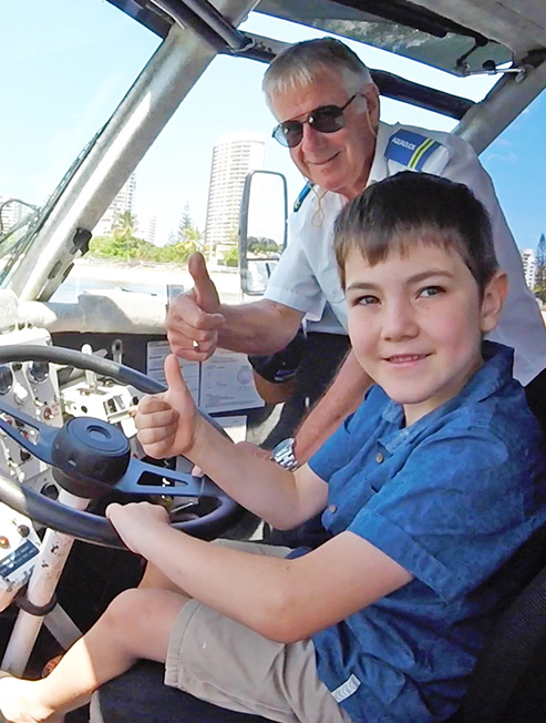 Boy Driving Aquaduck