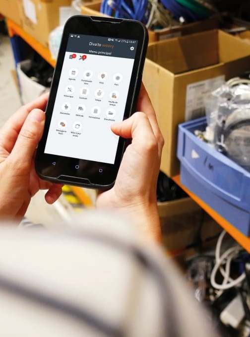 CRM Divalto weavy sur mobile