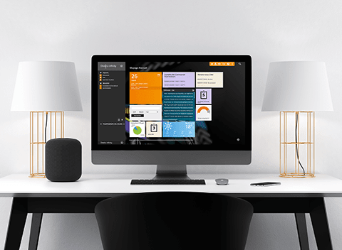 design de l'ERP Divalto infinity sur iMac