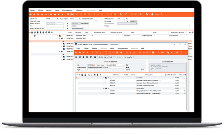 Gestion commerciale, Devis - Divalto infinity