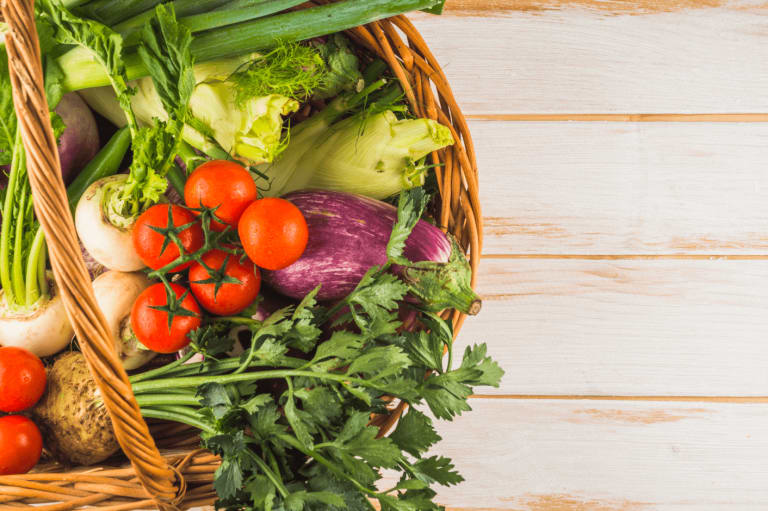 Photo d'un panier de légumes