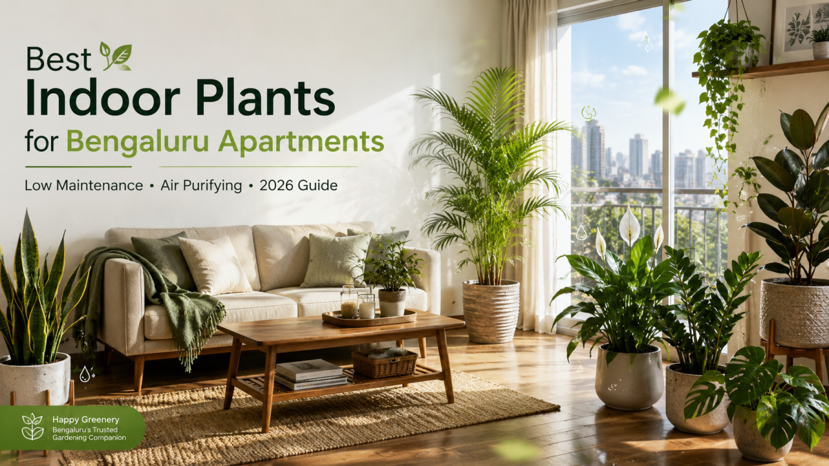 Best indoor plants for Bengaluru apartments low maintenance and air purifying banner