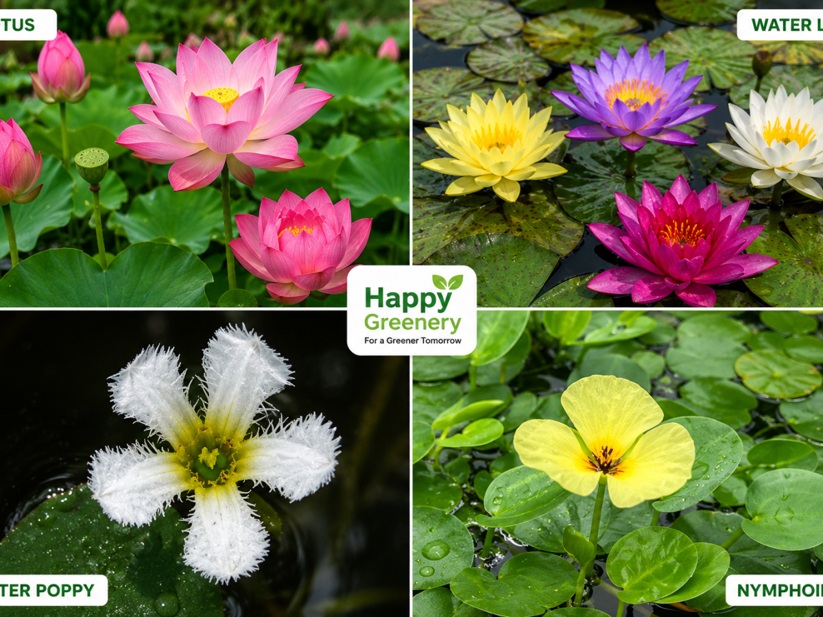 Pink lotus and water lily blooming in a Bengaluru monsoon garden pond