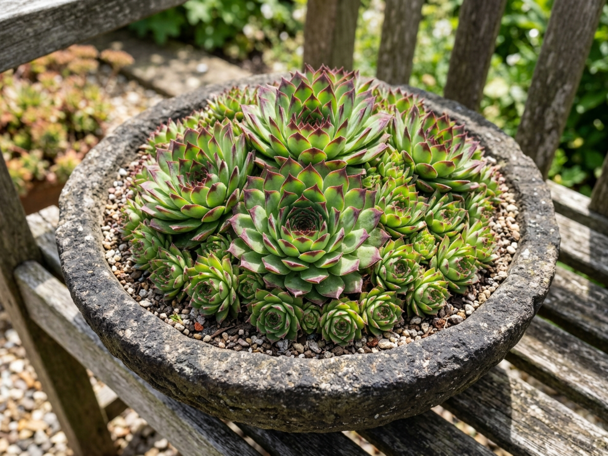 Sempervivum hens and chicks hardy outdoor succulent in Bengaluru by Happy Greenery