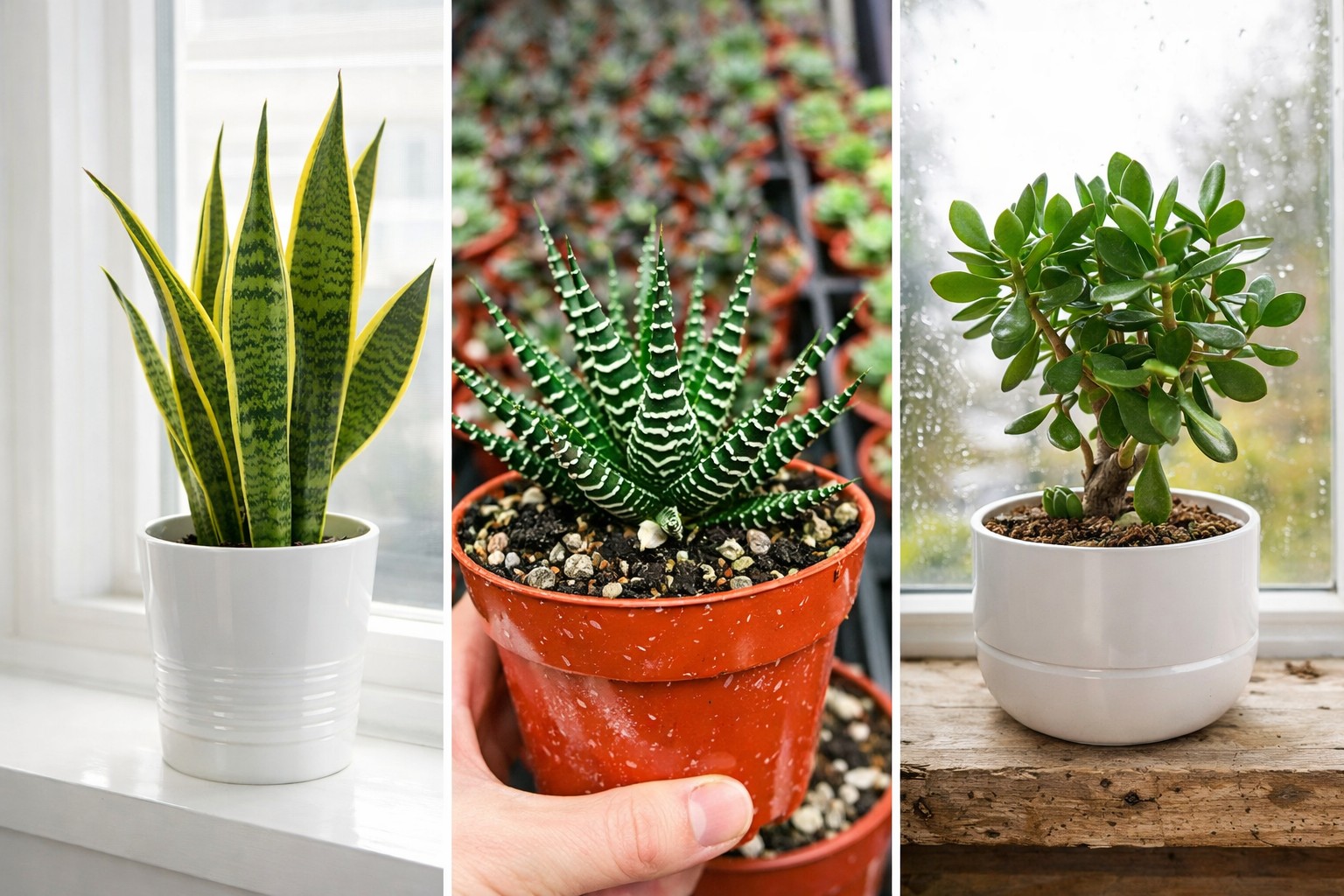 Succulent rock garden used for xeriscaping and low-water landscaping design