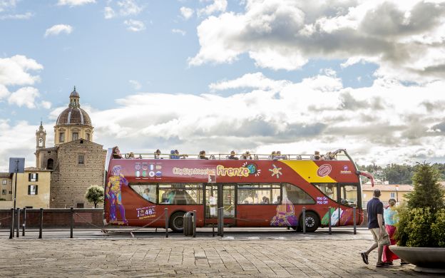 The lively red city sightseeing bus, a beacon of excitement in Florence City, offers a convenient and immersive way to discover the city's treasures.