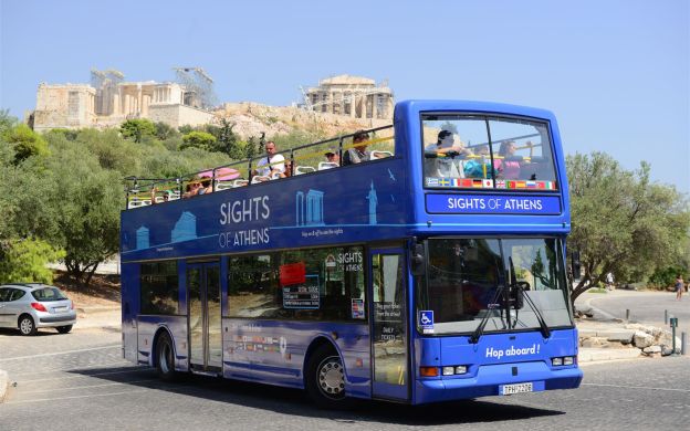 tour bus in athens greece