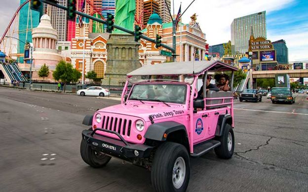 ride on pink jeep