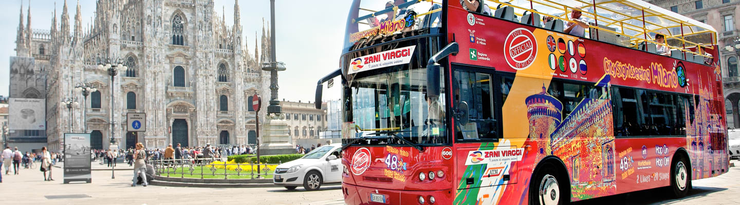 tour bus in milan