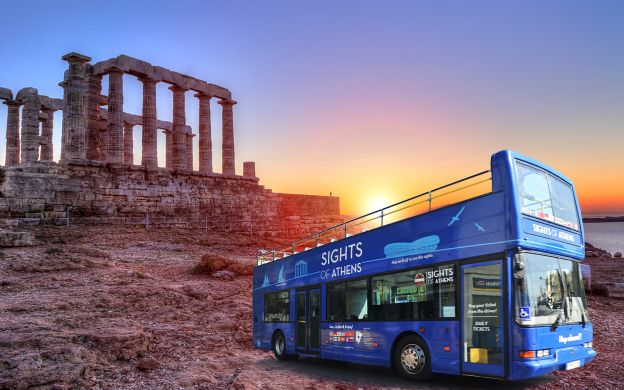 Excursion En Bus Touristique à Athènes Avec Le Coucher Du