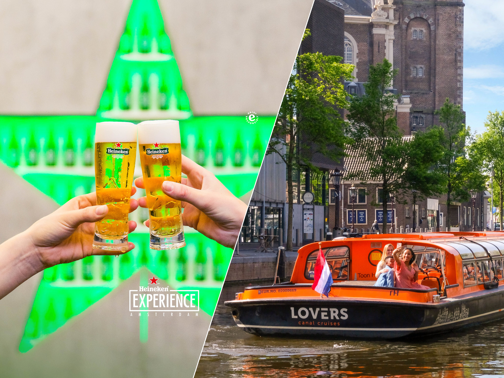 Heineken Experience + Amsterdam Canal Cruise