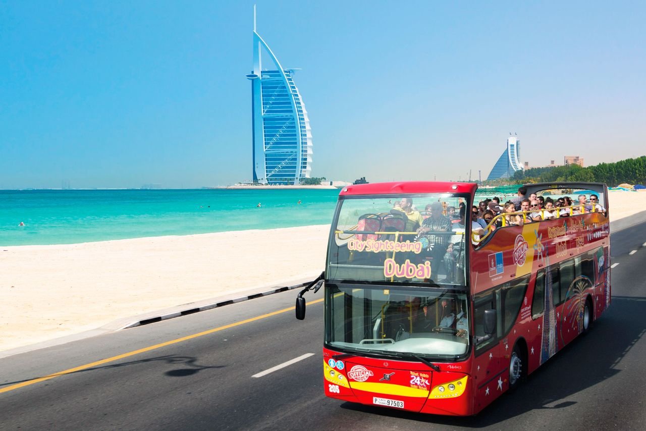 City Sightseeing Dubai: Hop-On, Hop-Off, Dhow Cruise and Night Tour
