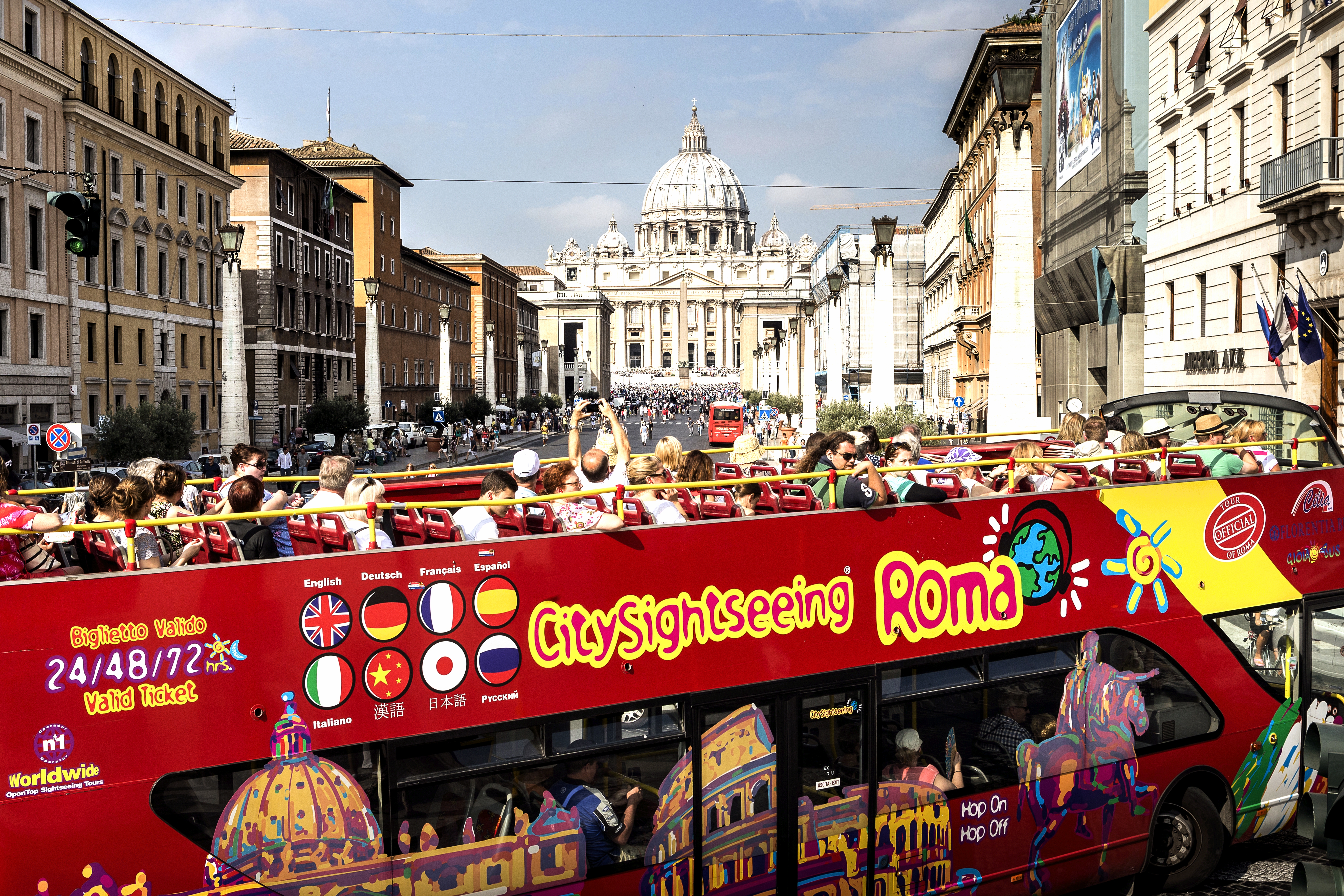 City Sightseeing Rome: Hop-On, Hop-Off Bus + Free Walking Tour