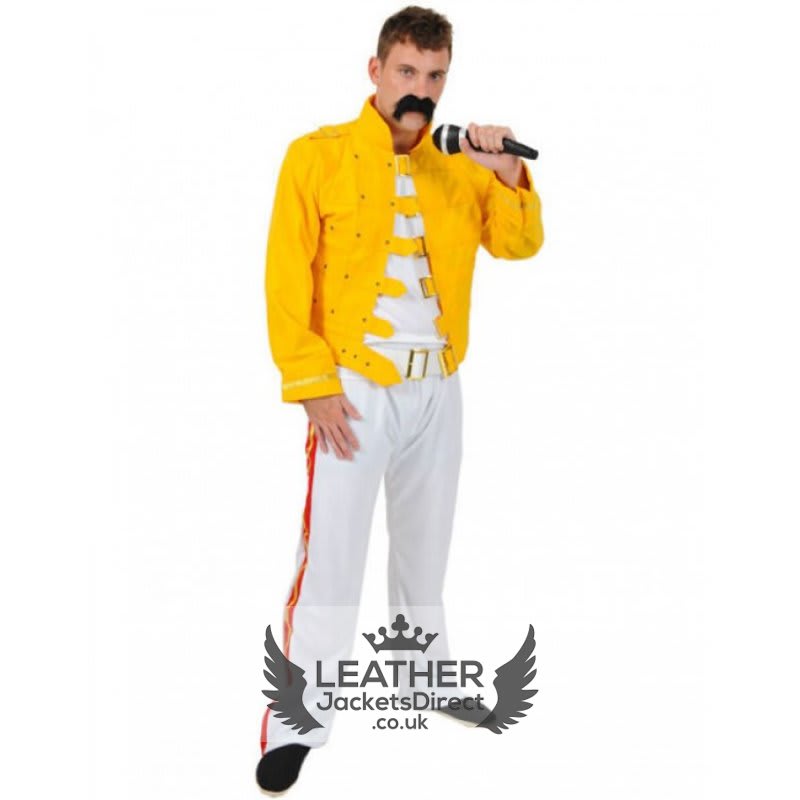 Queen Rock Band Freddie Mercury Yellow Jacket For Sale Leatherjackets