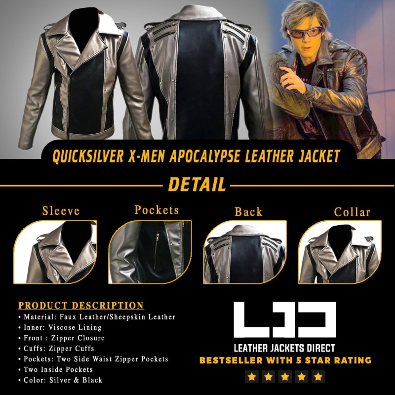 Quicksilver X-Men Apocalypse Cyclops Biker Leather Jacket