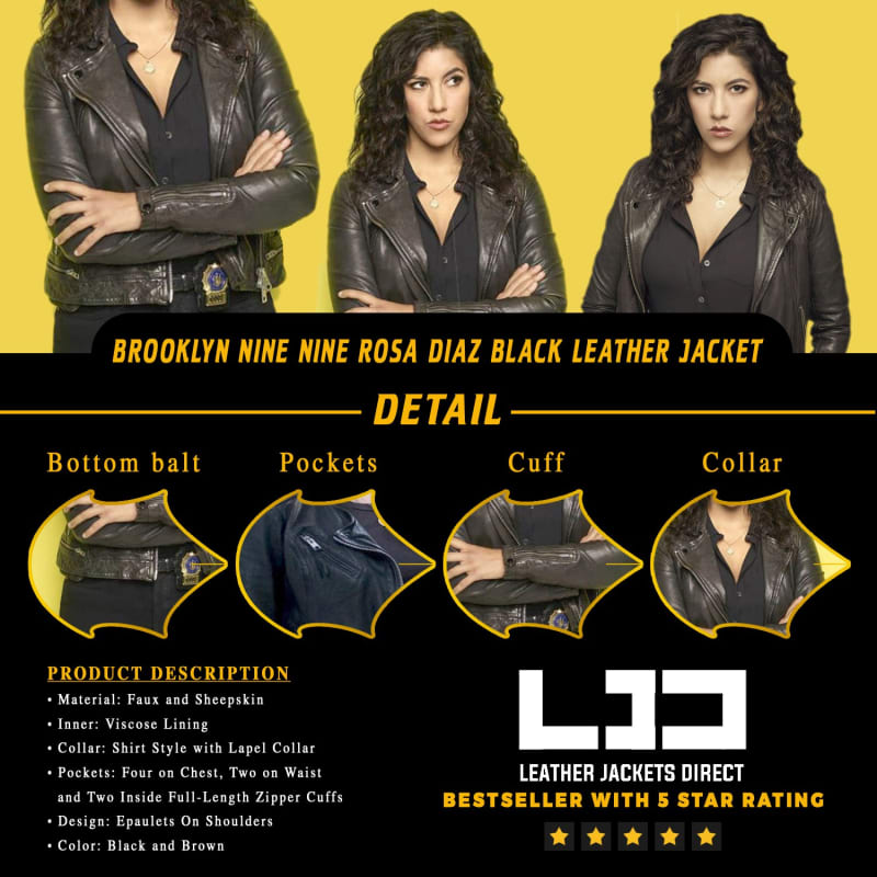 Brooklyn-Nine-Nine-Rosa-Diaz-black-Leather-Jacket