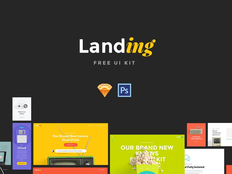 Free UI Kit Landing Page